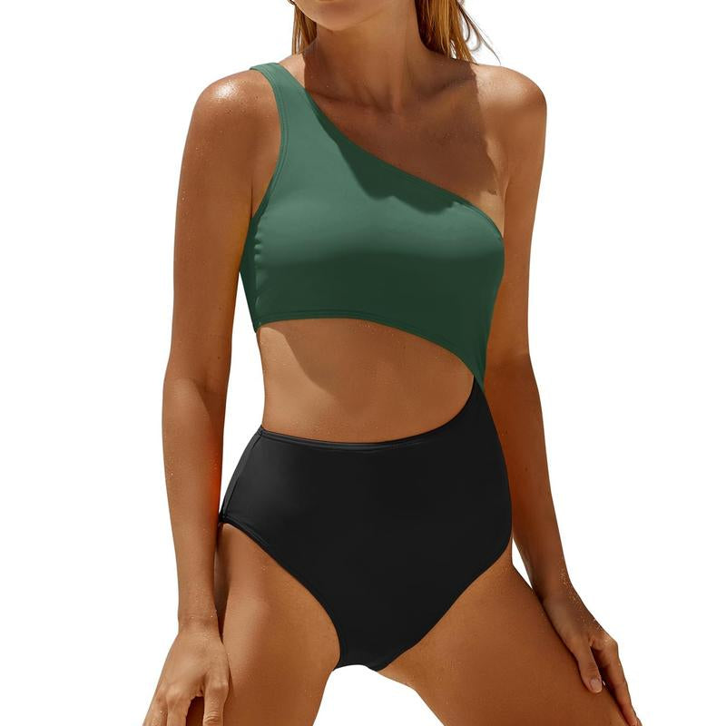 Yonique Women'S One Piece Bathing Suit One Shoulder Swimsuit Cutout Swimwear Monokini #Springtok