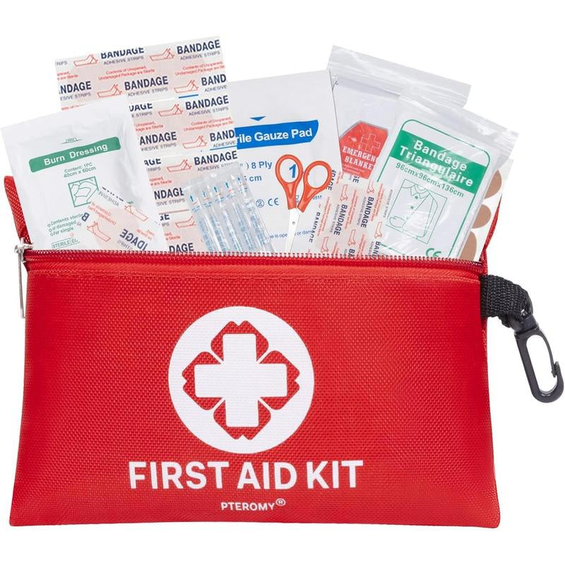 300 Piece First Aid Kit, Portable Small Emergency Kits Compact 1St Aid Kit with Hard Storage Case for Car, Travel, Home, Camping, Outdoor, Hiking