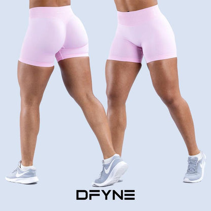 Dfyne Impact Shorts 4.5" Women High-Waisted Seamless Workout Shorts Fitness Running Yoga Shorts Stretchy Activewear