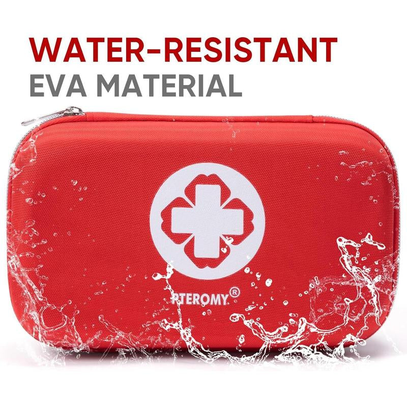 300 Piece First Aid Kit, Portable Small Emergency Kits Compact 1St Aid Kit with Hard Storage Case for Car, Travel, Home, Camping, Outdoor, Hiking
