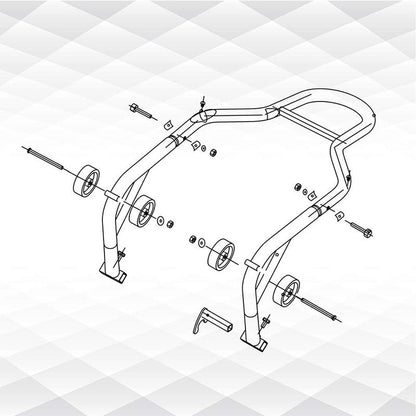 Motorcycle Stand 850 Lbs Sports Bike Rear Wheel Lift Swingarm Paddock Stand Black, U