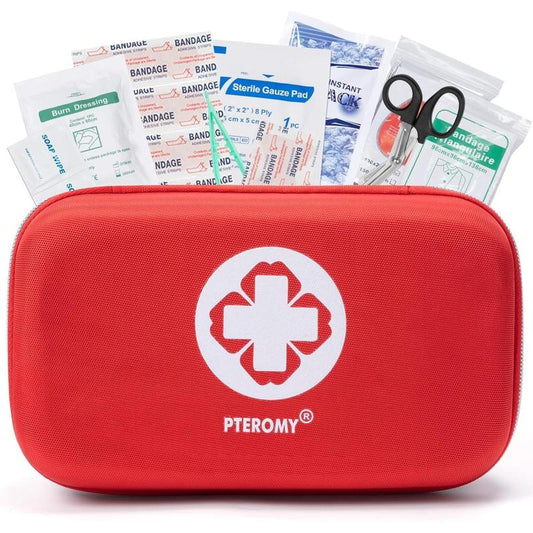 300 Piece First Aid Kit, Portable Small Emergency Kits Compact 1St Aid Kit with Hard Storage Case for Car, Travel, Home, Camping, Outdoor, Hiking