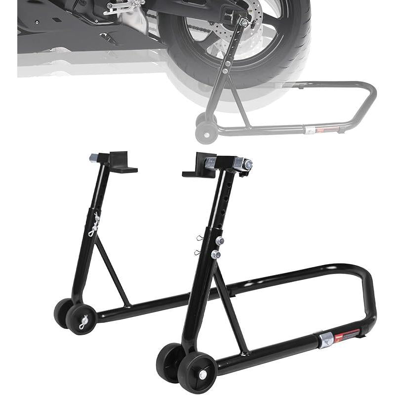 Motorcycle Stand 850 Lbs Sports Bike Rear Wheel Lift Swingarm Paddock Stand Black, U